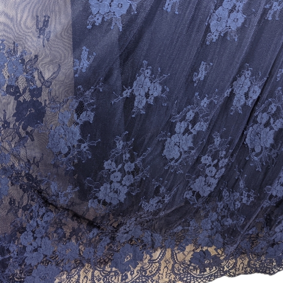 Parker Tesoro Lace Blue Midi Dress Gown Size 8 - Picture 6 of 7